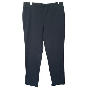 Saks Fifth Avenue Black Label Flat Front Pull On Ponte Knit Pants Black Size 12